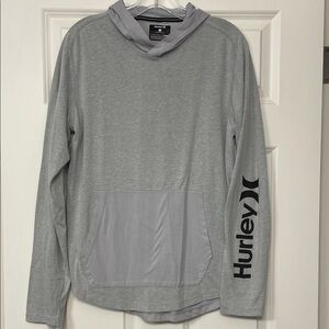 Hurley Light Gray Pullover with Black Sleeve Logo
